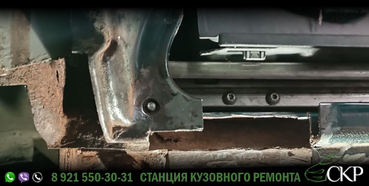 Замена задних арок и ремонт порогов на Мерседес Вито (Mercedes Vito) в СПб